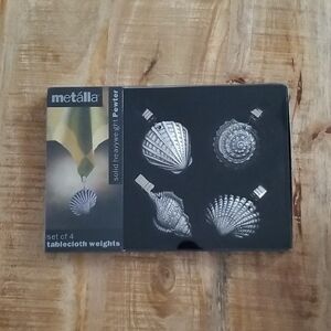 Metalla Pewter Seashell Tablecloth Weights By Prodyne